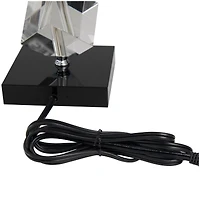 Clear & Black Crystal Geometric Diamond Inspired Table Lamp