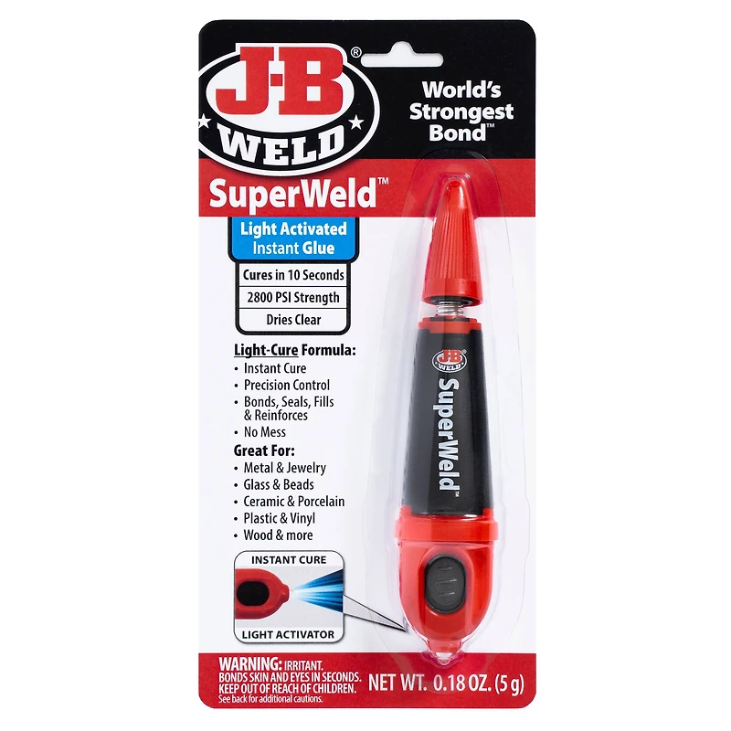 6 Pack: J-B Weld® Superweld™ Light Activated Instant Glue
