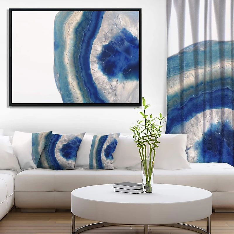 Designart - Macro of Blue Agate Stone