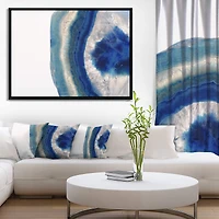 Designart - Macro of Blue Agate Stone