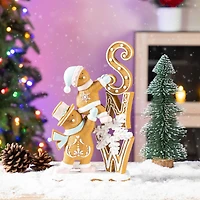 Glitzhome® 12.5" Resin Christmas Gingerbread Table Decor