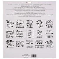 6 Pack: Home Sentiments Stencils by Craft Smart®, 12" x 12"