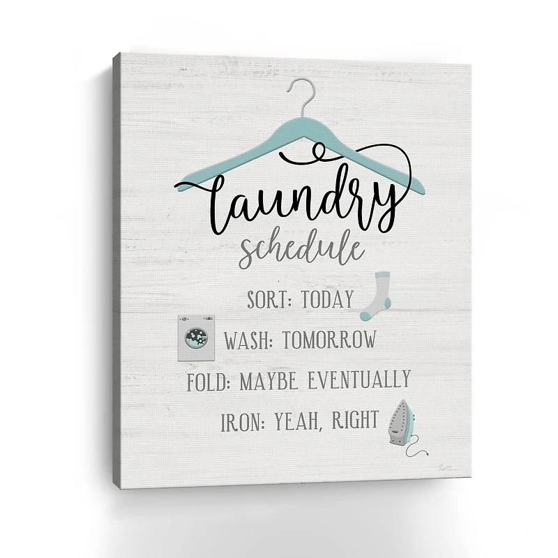 Laundry Schedule Canvas Giclee