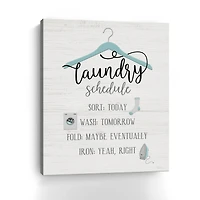 Laundry Schedule Canvas Giclee