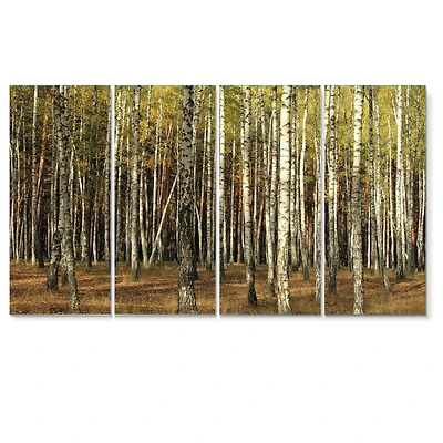 Designart - Green Fall Forest with Thick Trees