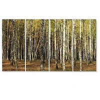 Designart - Green Fall Forest with Thick Trees