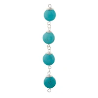 Aqua Dyed Howlite Lentil Beads, 20mm by Bead Landing™
