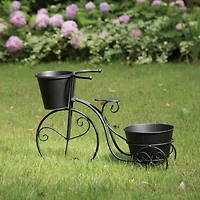 Glitzhome® 20.75" Black Metal Bicycle Planter