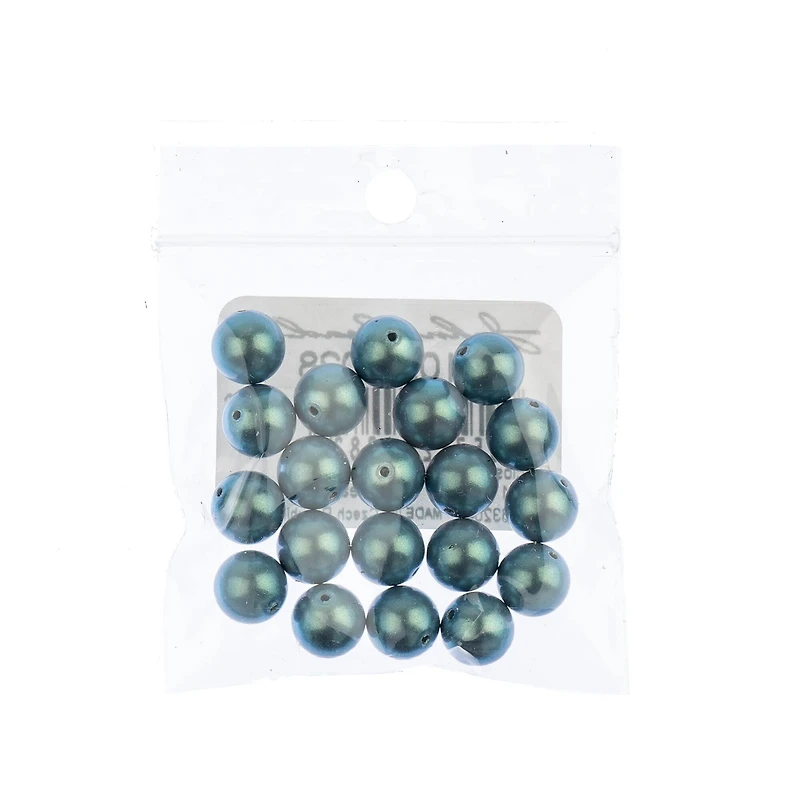 Preciosa Maxima 8mm Pearlescent Glass Nacre Pearls