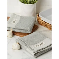 DII® Wild Dove Washed Waffle Woven Dishtowel, 2ct.