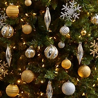 60ct. Holiday Deluxe Shatterproof Christmas Tree Ornament Box Set