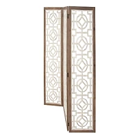 White Wood Farmhouse Room Divider Screen, 72" x 54" x 1"