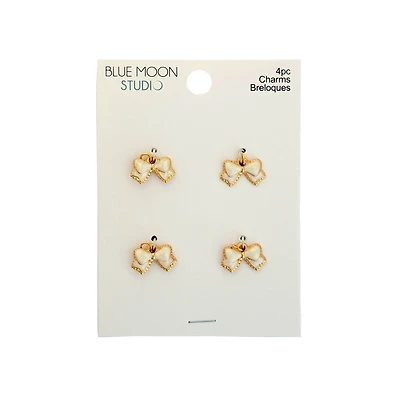 Blue Moon Studio™ White Metal Bow Charms, 4ct.