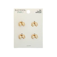 Blue Moon Studio™ White Metal Bow Charms, 4ct.