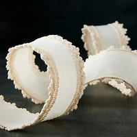 2.5" x 2yd. Faux Linen Trim Ribbon by Celebrate It®