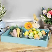 6.25" Glittered Easter Eggs with Carton Decoration