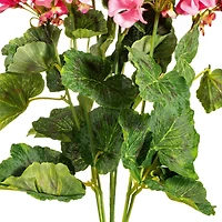 Artificial Coral Geranium Bush