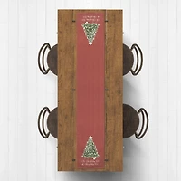 72" Oh Christmas Tree On Red Table Runner