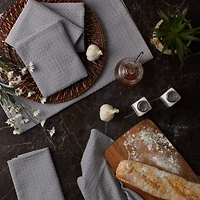 DII® Gray Recycled Cotton Waffle Dish Towels, 6ct.