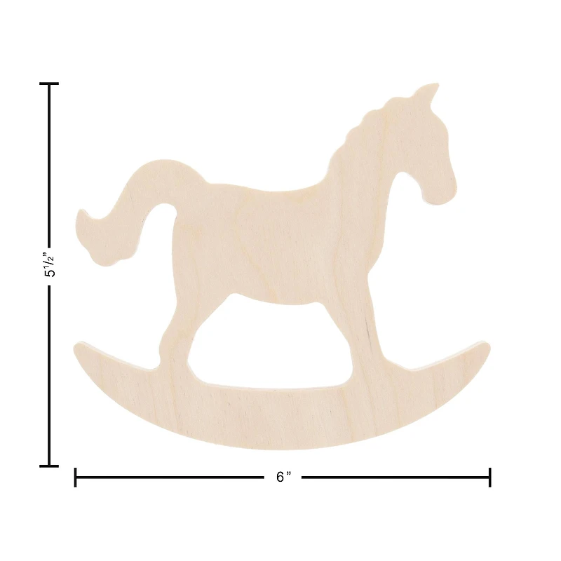 Leisure Arts® 6" Rocking Horse Wood Shape