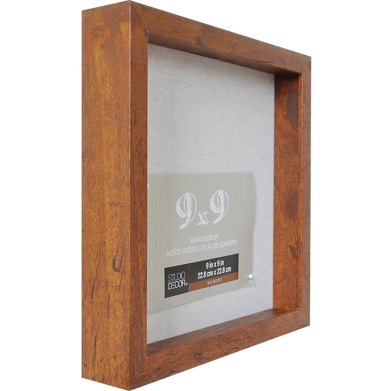 8 Pack: Honey Belmont 9" x 9" Shadowbox by Studio Décor®