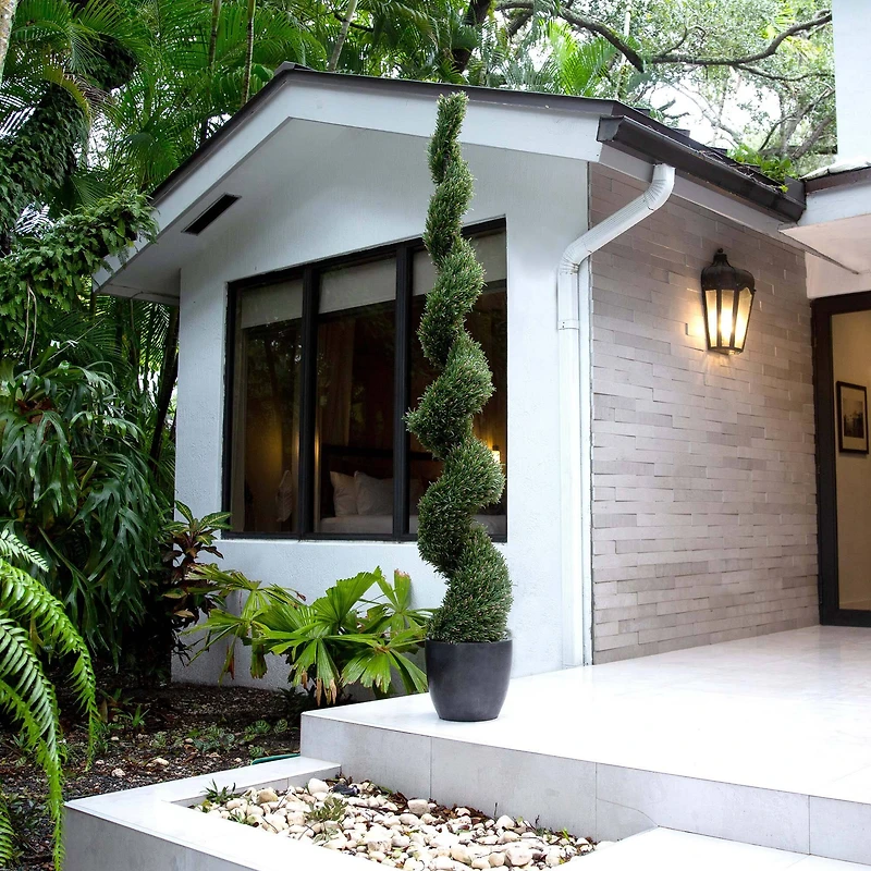 9ft. Potted Artificial Rosemary Spiral Topiary Tree