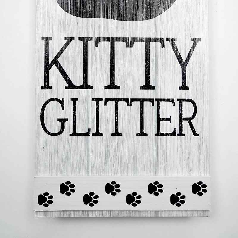 American Art Décor™ 47.25" Glitter Must Love Cats Double-Sided Hanging & Leaning Wall Sign