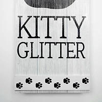 American Art Décor™ 47.25" Glitter Must Love Cats Double-Sided Hanging & Leaning Wall Sign
