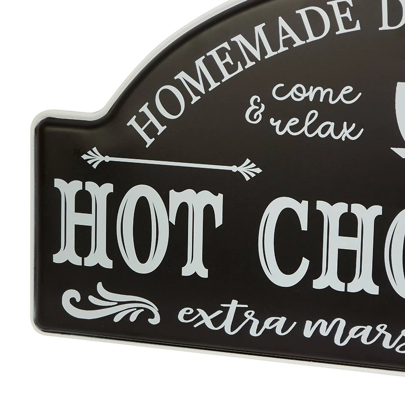 30" Black Hot Chocolate Farmhouse Wall Sign