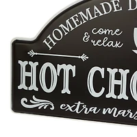 30" Black Hot Chocolate Farmhouse Wall Sign