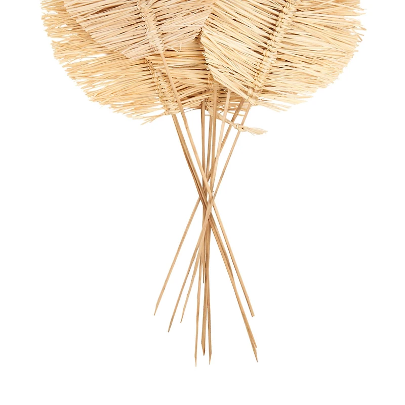 32" Light Brown Dried Grass Spear-Shaped Foliage with Sharp Stems