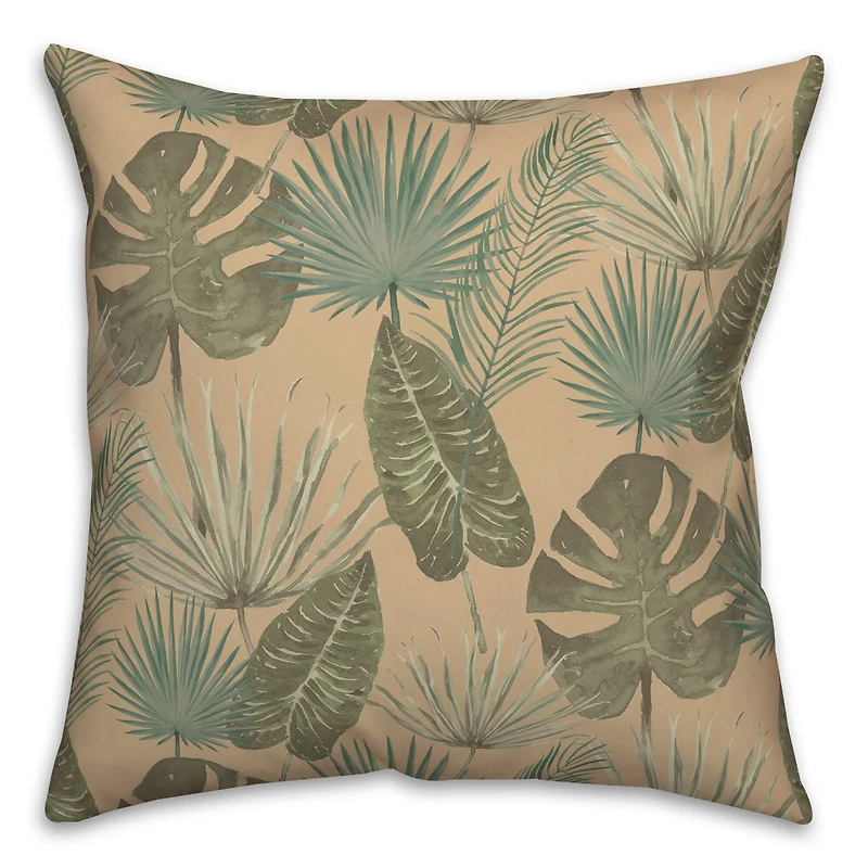 Tropical Palm Throw Pillow