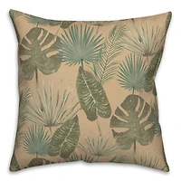 Tropical Palm Throw Pillow
