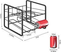 NEX™ 12oz. 20-Can Capacity Black Beverage Organizer and Dispenser