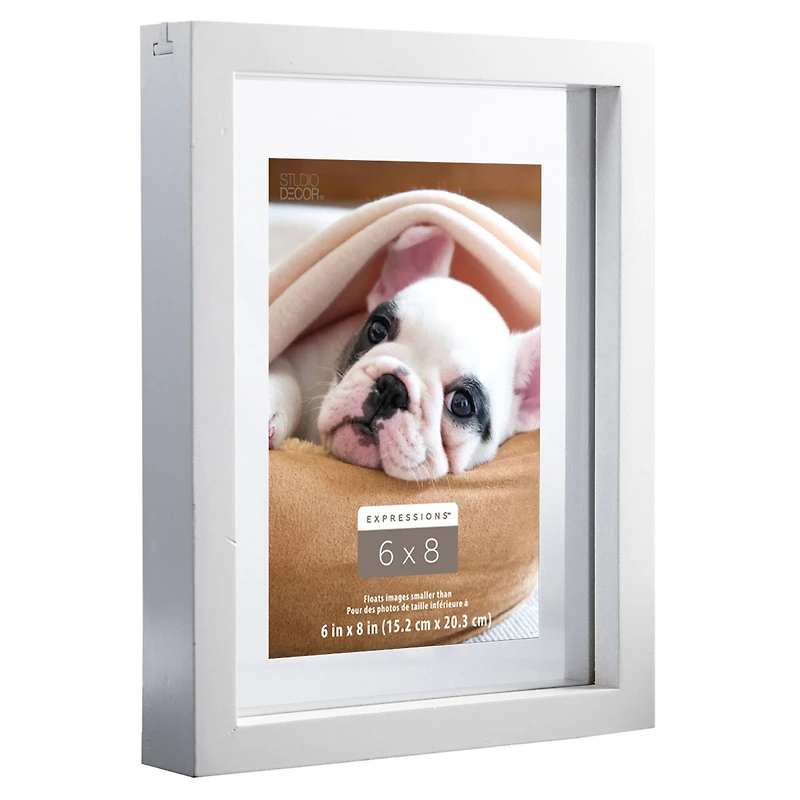 Expressions™ 6" x 8" White Float Frame by Studio Décor®