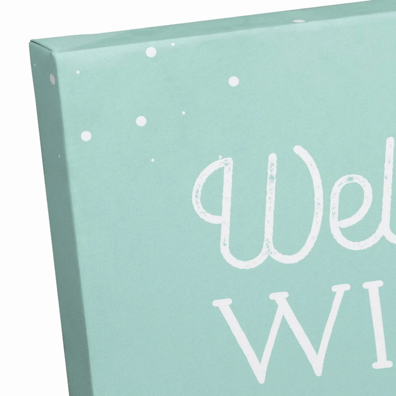 Welcome Winter Retro Forest 12x12 Canvas Wall Art