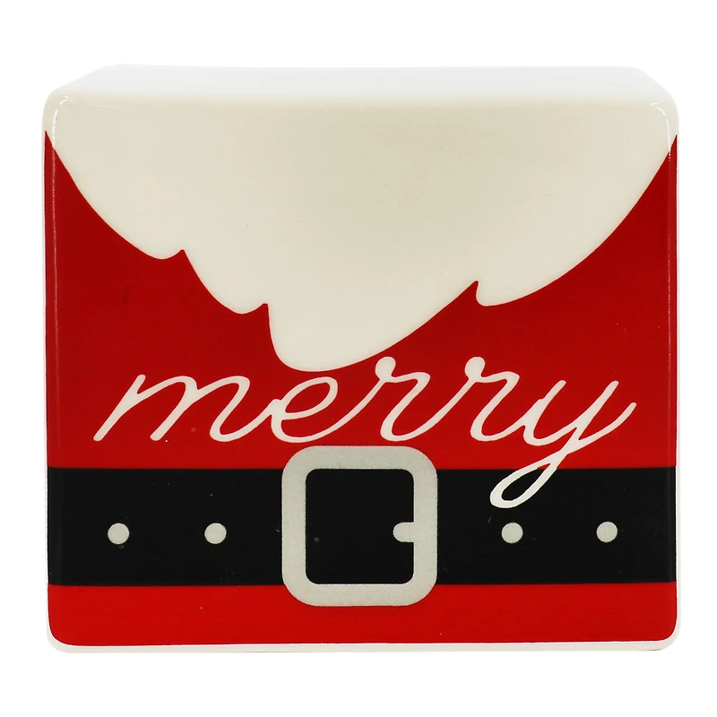 4.25" Merry Santa Belt Ceramic Tabletop Décor by Ashland®