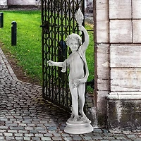 Design Toscano 52" Left Arm Raised Lighting the Heavens Grande Cherub Statue