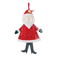 Whimsical Santa & Snowman Ornament Set