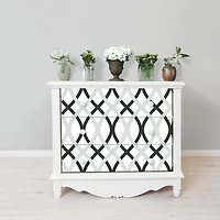 NuWallpaper Black & Silver Lattice Peel & Stick Wallpaper