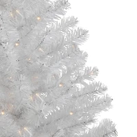 3ft. Pre-Lit White Pine Artificial Christmas Tree, Clear LED Lights