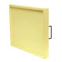 Elegant Designs™ 15.5" Yellow Wash Hoppy Easter Serving Tray with Handles