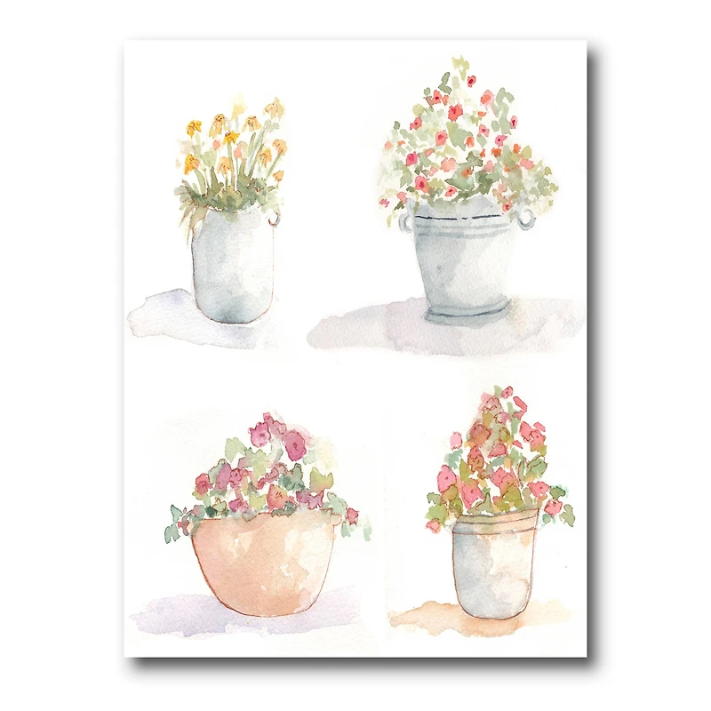 Designart - Four Outdoor Flower Pots
