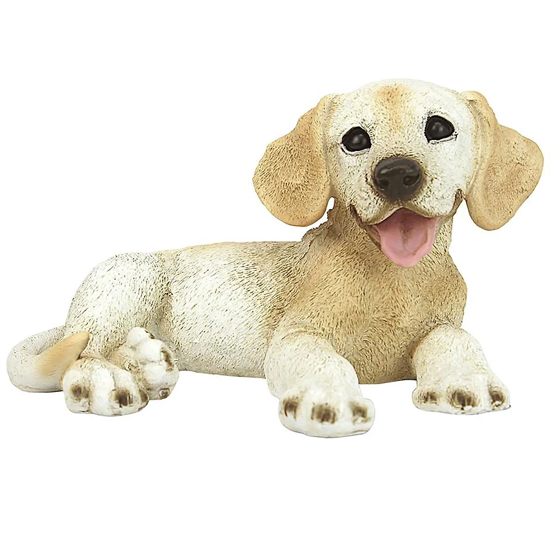 Design Toscano 10" Yellow Labrador Puppy Dog Statue