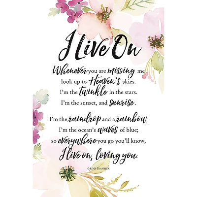 I Live On Woodland Grace Series Plaque with Easel