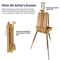 Pacific Arc French Box Bamboo Studio Easel with Storage