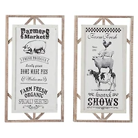 White Wood Farmhouse Wall Décor Sign Set