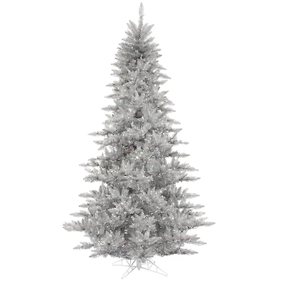 3ft. Unlit Silver Tinsel Fir Artificial Christmas Tree