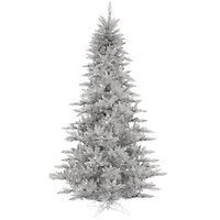 3ft. Unlit Silver Tinsel Fir Artificial Christmas Tree
