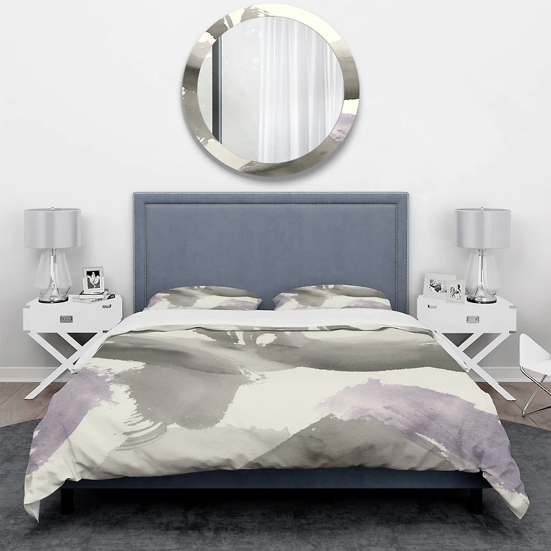 Designart 'minimal geometric Gesture IV' Geometric Bedding Set